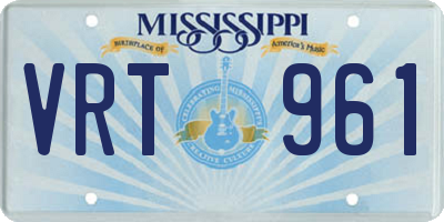 MS license plate VRT961