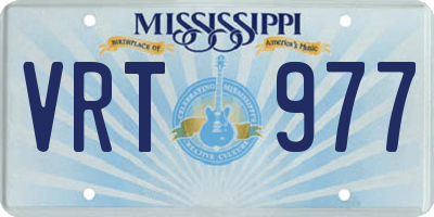 MS license plate VRT977