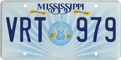 MS license plate VRT979