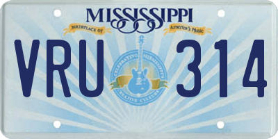 MS license plate VRU314