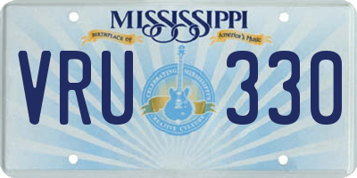 MS license plate VRU330