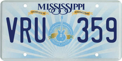 MS license plate VRU359