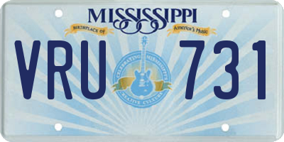 MS license plate VRU731