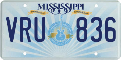 MS license plate VRU836