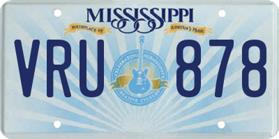 MS license plate VRU878