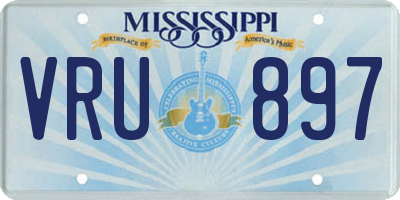 MS license plate VRU897
