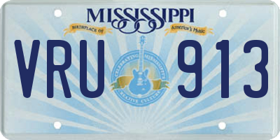 MS license plate VRU913