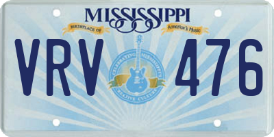 MS license plate VRV476