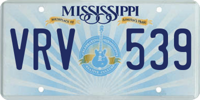 MS license plate VRV539