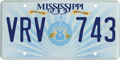 MS license plate VRV743