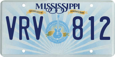 MS license plate VRV812