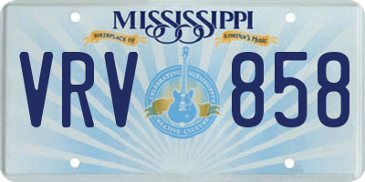 MS license plate VRV858