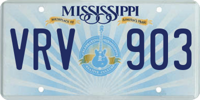 MS license plate VRV903