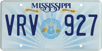 MS license plate VRV927