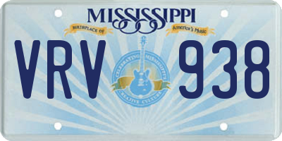 MS license plate VRV938