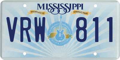 MS license plate VRW811
