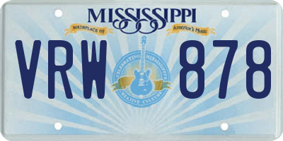MS license plate VRW878