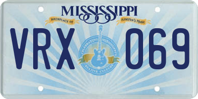 MS license plate VRX069