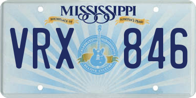 MS license plate VRX846