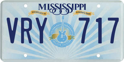 MS license plate VRY717