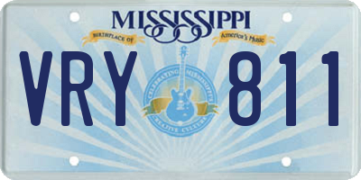 MS license plate VRY811
