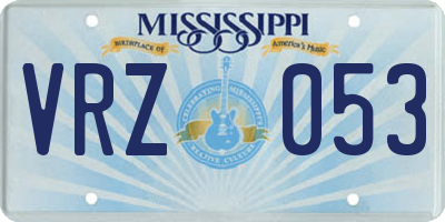 MS license plate VRZ053