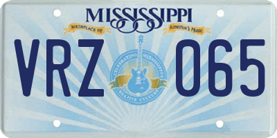 MS license plate VRZ065