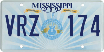 MS license plate VRZ174