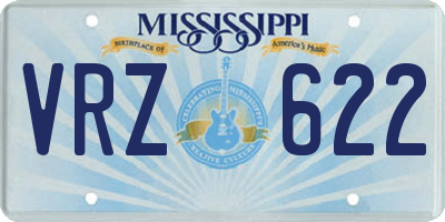 MS license plate VRZ622