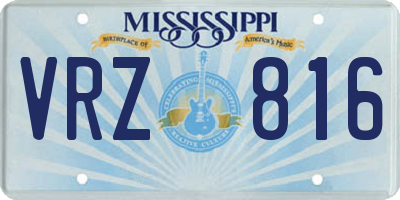 MS license plate VRZ816