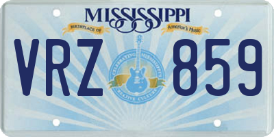 MS license plate VRZ859