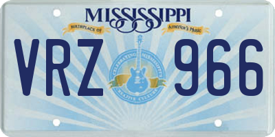 MS license plate VRZ966