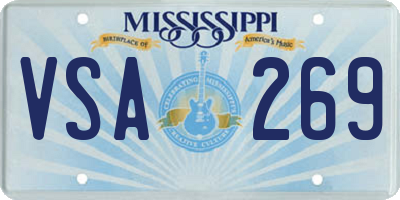 MS license plate VSA269