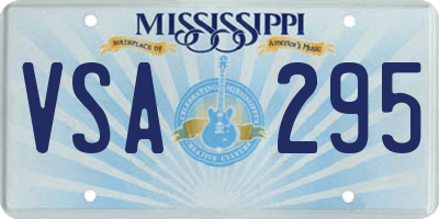 MS license plate VSA295
