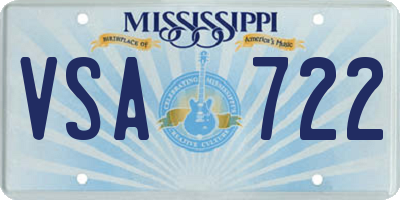 MS license plate VSA722