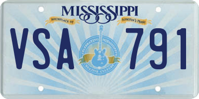 MS license plate VSA791
