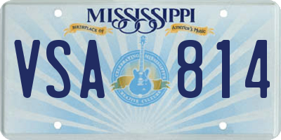 MS license plate VSA814