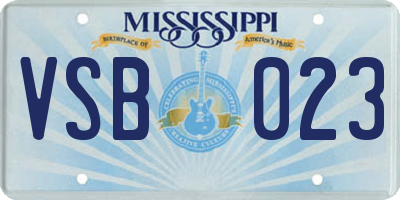 MS license plate VSB023