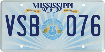 MS license plate VSB076