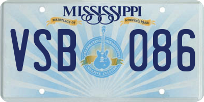 MS license plate VSB086