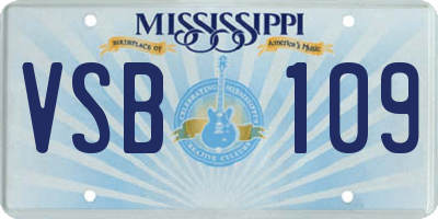 MS license plate VSB109