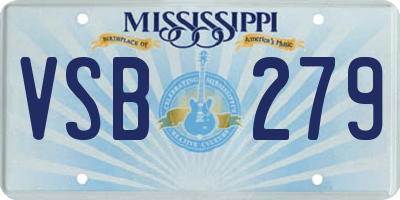MS license plate VSB279