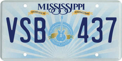 MS license plate VSB437