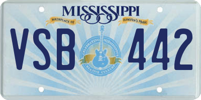 MS license plate VSB442