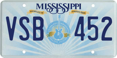 MS license plate VSB452