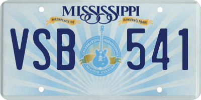 MS license plate VSB541