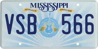 MS license plate VSB566