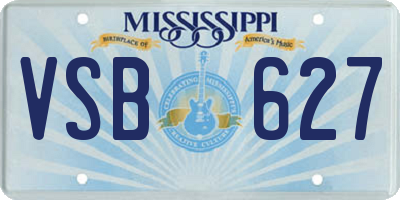 MS license plate VSB627