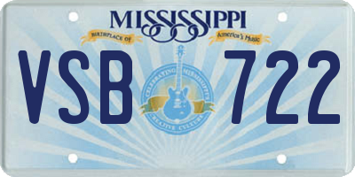 MS license plate VSB722