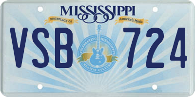 MS license plate VSB724
